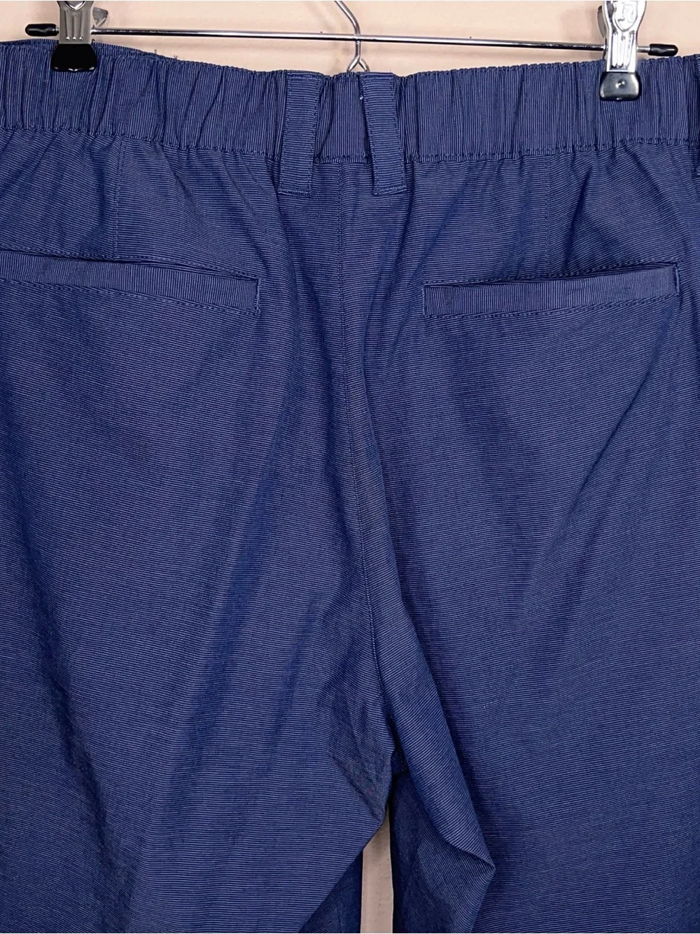 Size 34 Banana Republic Navy Blue Flat Front Shorts Stretch Pockets Golf